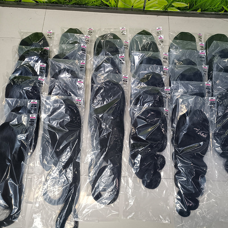 LIVIA 2 PCS 13x4 HD Lace Frontal Wig Natural Black All Pre Styled Wholesale Package Deal